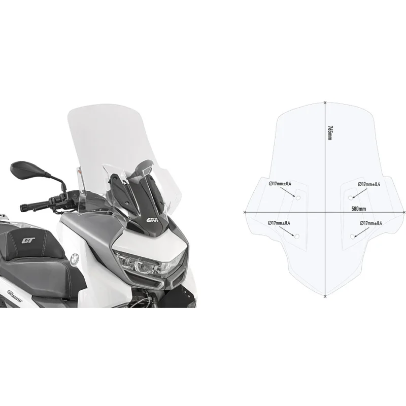 Cupolino trasparente Givi 5132DT Per BMW C 400 GT (19 > 24) Compra Adesso