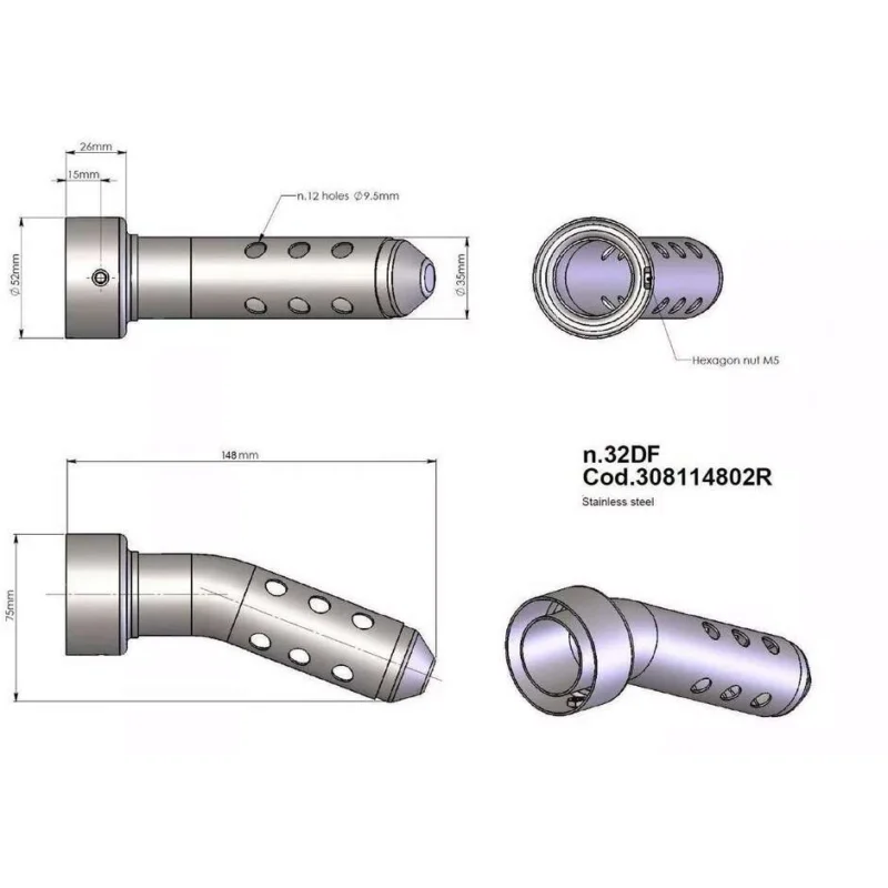 DB Killer 32DF Leovince 308114802R Nuovo Arrivo