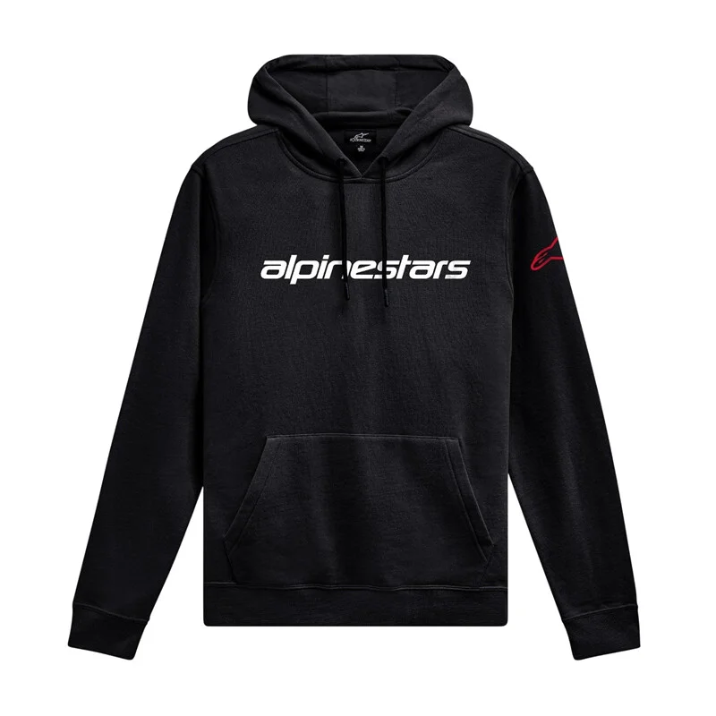 Felpa Alpinestars LINEAR WORDMARK V3 Nero/Bianco/Rosso Spedito Oggi