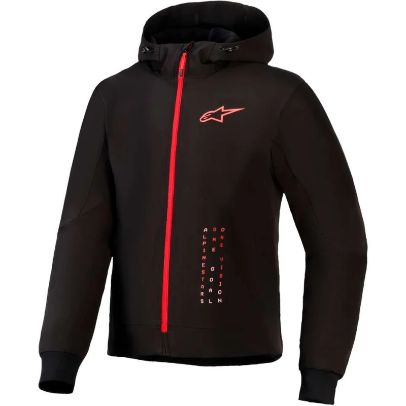 Felpa Casual Alpinestars RADIUM TECH Nero Rosso Brillante Consegna Rapida