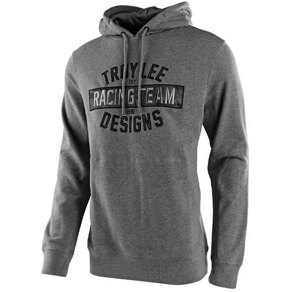 Felpa Casual Troy Lee Design FACTORY PULLOVER HOODIE HEATHER GRAY Grigio Pagamento Sicuro