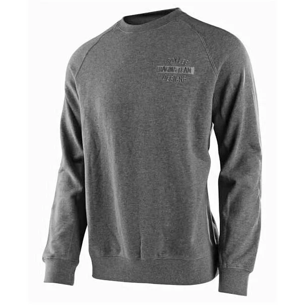Felpa Casual Troy Lee Design SHOP CREW PULLOVER HEATHER GRAY Grigio Reso Gratuito