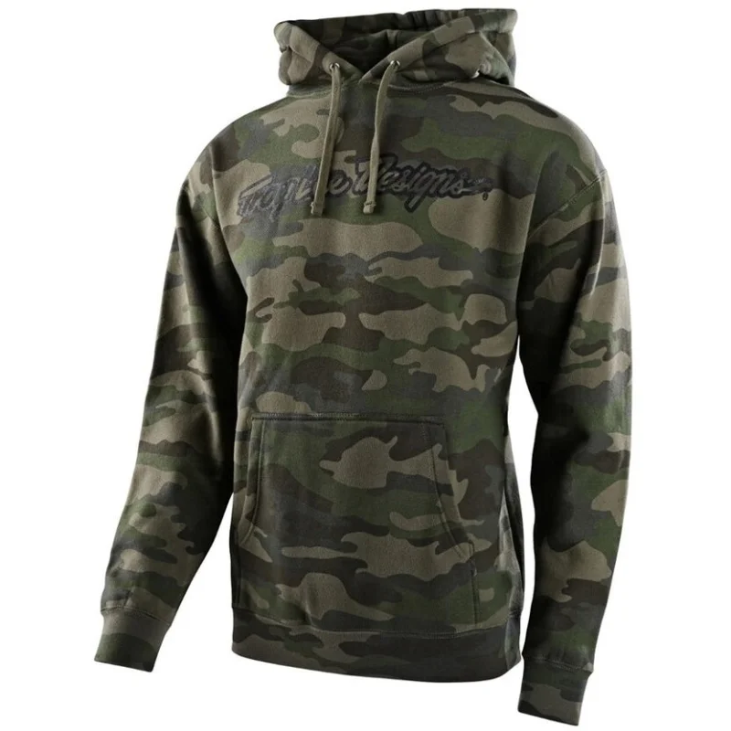 Spedito Oggi Felpa Casual Troy Lee Design SIGNATURE CAMO PULLOVER HOODIE ARMY GREEN