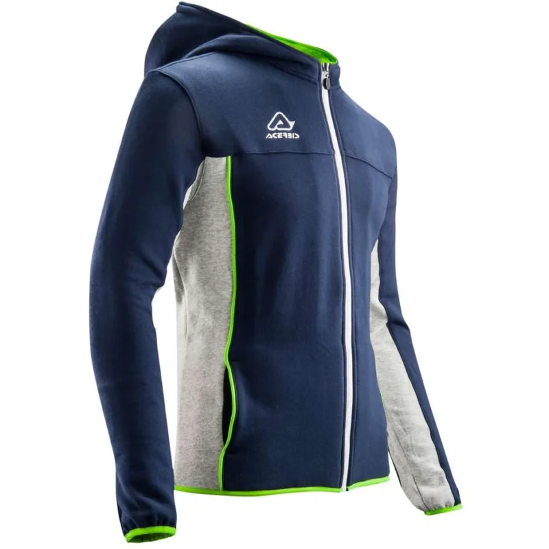 Promozione Esclusiva Felpa Con Cappuccio Acerbis BELATRIX Blu Verde