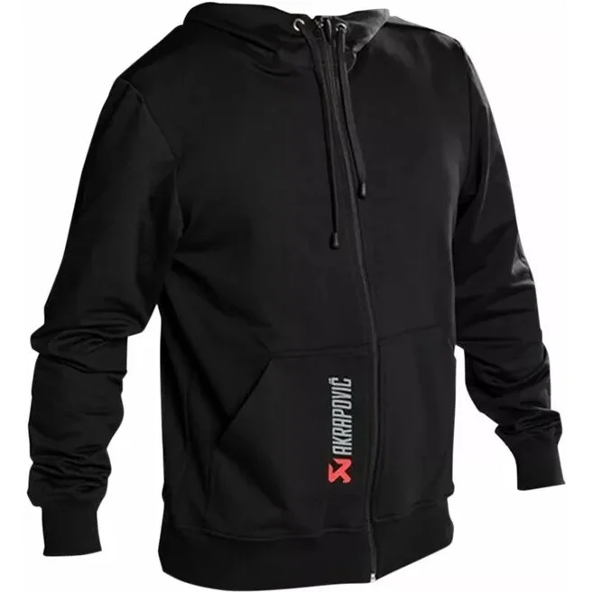 Felpa con Cappuccio e Zip per Uomo Akrapovic 801746 Nero Rosso S Promo Stagionale