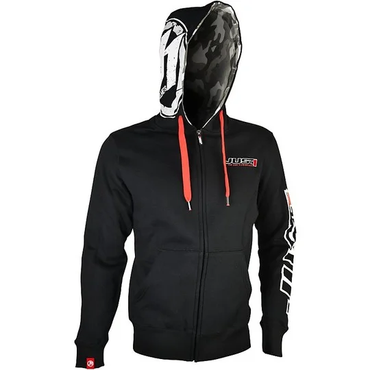 Felpa con Cappuccio JUST1 HOODIE Nera Prezzo Basso