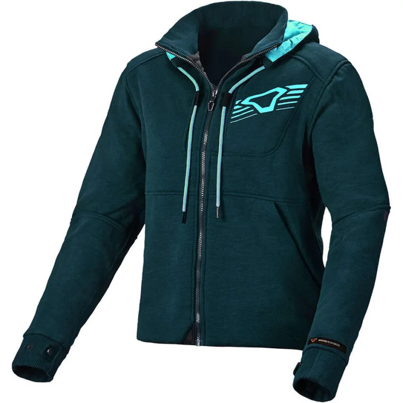 A Buon Prezzo Felpa con cappuccio Moto Donna Macna District Petrol Blu