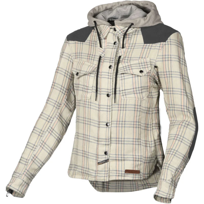 Felpa con cappuccio Moto Donna Macna Inland Beige Marrone pink Spedizione Espresso