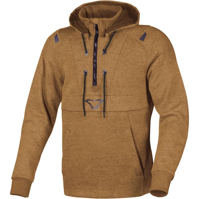 Felpa con cappuccio Moto Macna Byron Camel Marrone Spedito Oggi