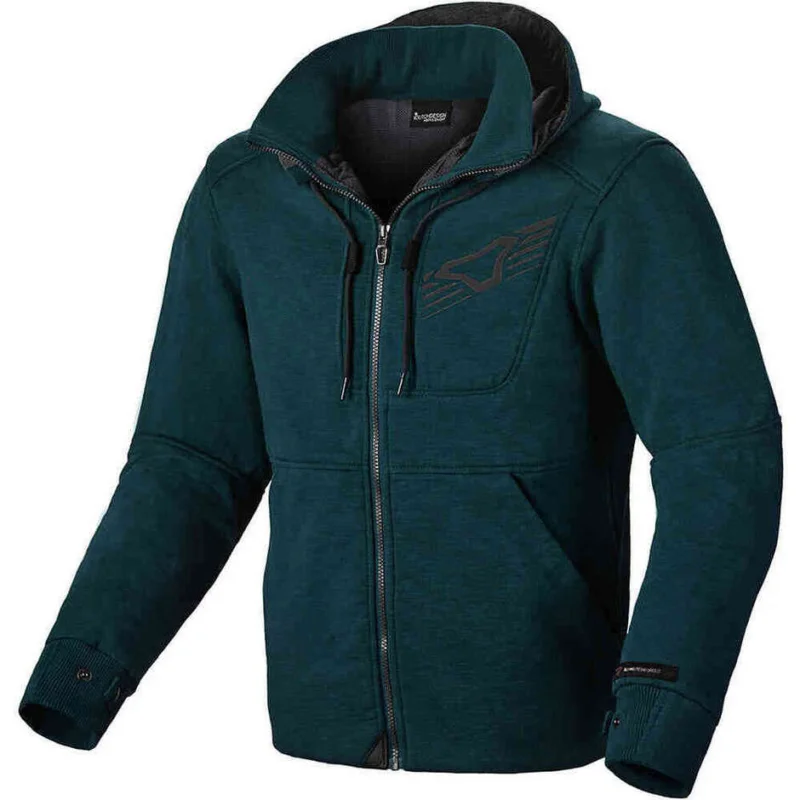 Felpa con cappuccio Moto Macna District Petrol Blu Subito Disponibile