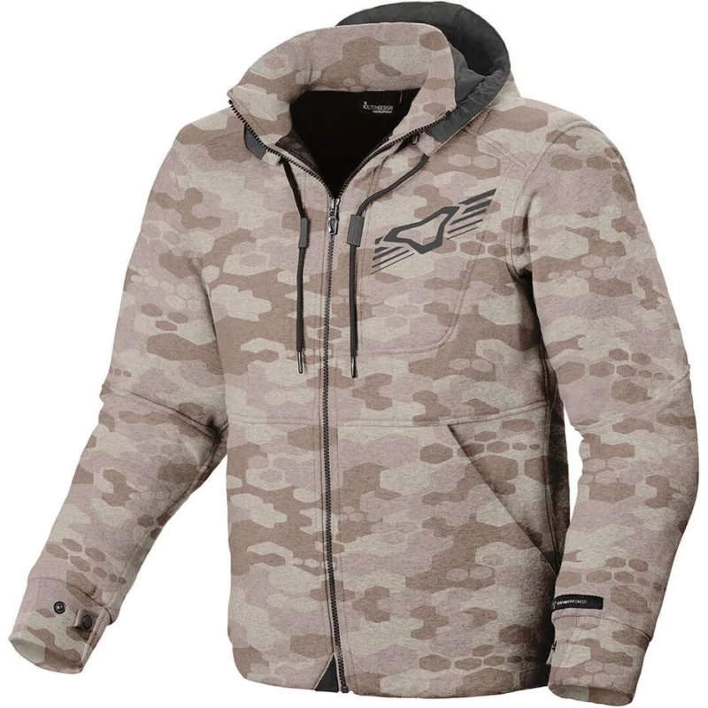 Miglior Prezzo Felpa con cappuccio Moto Macna District Verde Grigio camo