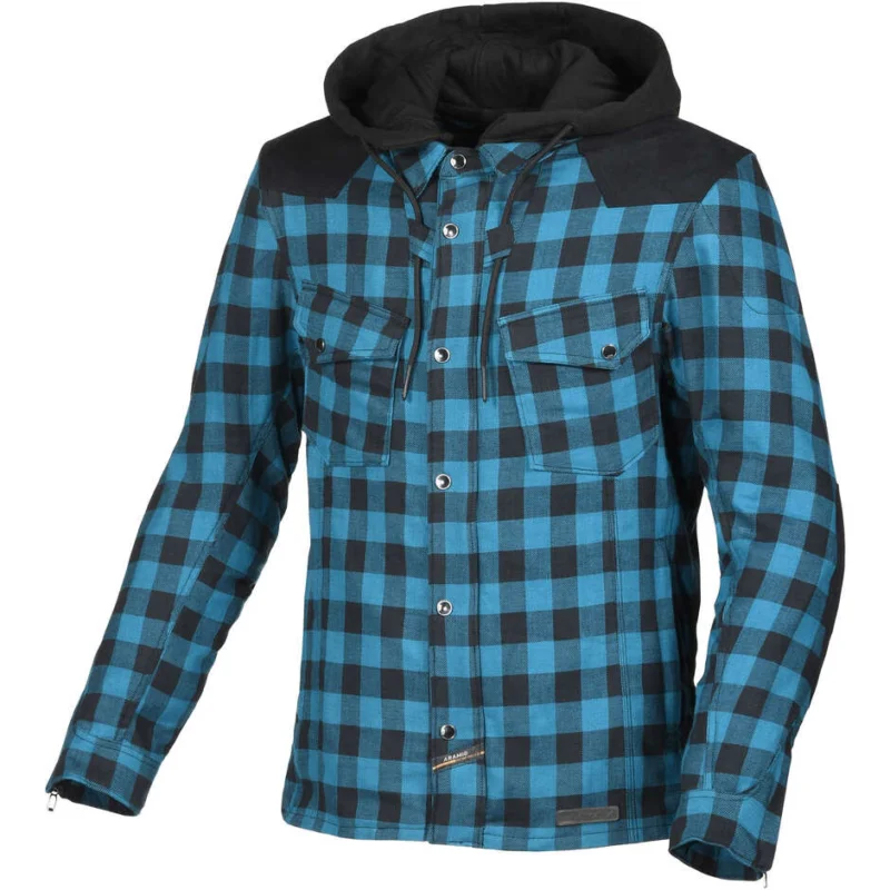 Felpa con cappuccio Moto Macna Inland Blu Nero Promozione