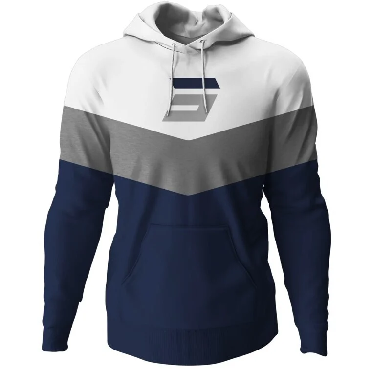 Offerta Speciale Felpa con Cappuccio SHOT HOODIE STRIPE Navy Blu Grigio Bianco