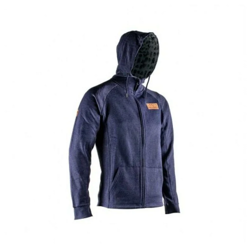 Felpa Leatt HOODIE UPCYCLE Blu Di Tendenza