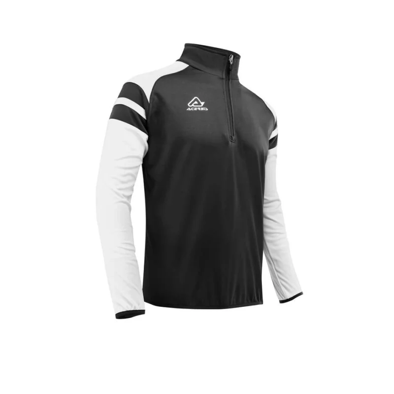 Compra Oggi Stesso Felpa Mezza Zip Allenamento Acerbis KEMARI Nero Bianco