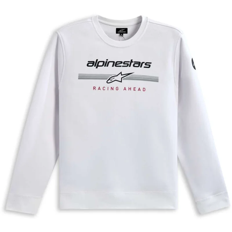 Felpa Moto Alpinestars BETTERN CREW Bianco Ultimissimo Modello