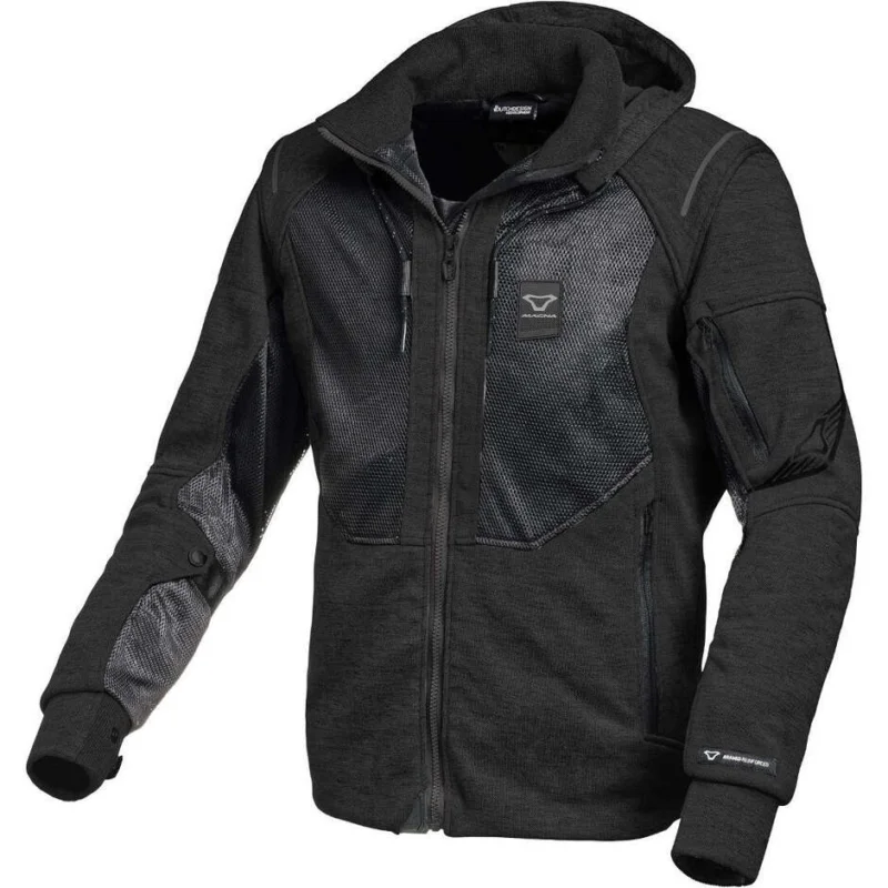 Offerta Felpa Moto con cappuccio Macna Breeze Nero