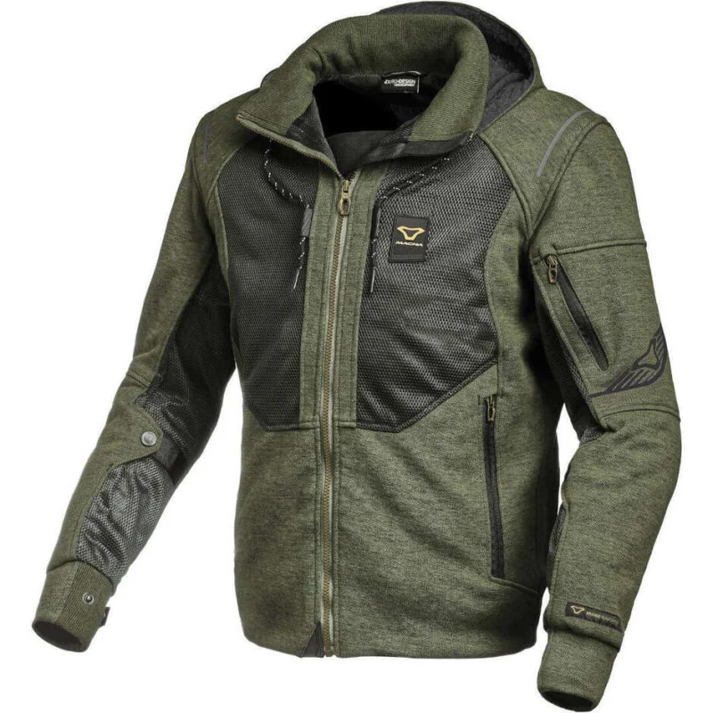 Felpa Moto con cappuccio Macna Breeze Verde Prezzo Ridotto