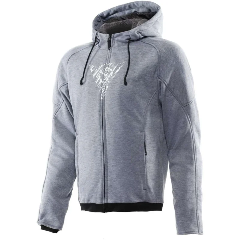 Felpa Moto Dainese BOVISA SAFETY FULL ZIP Grigio Melange Nero Direttamente Dal Produttore