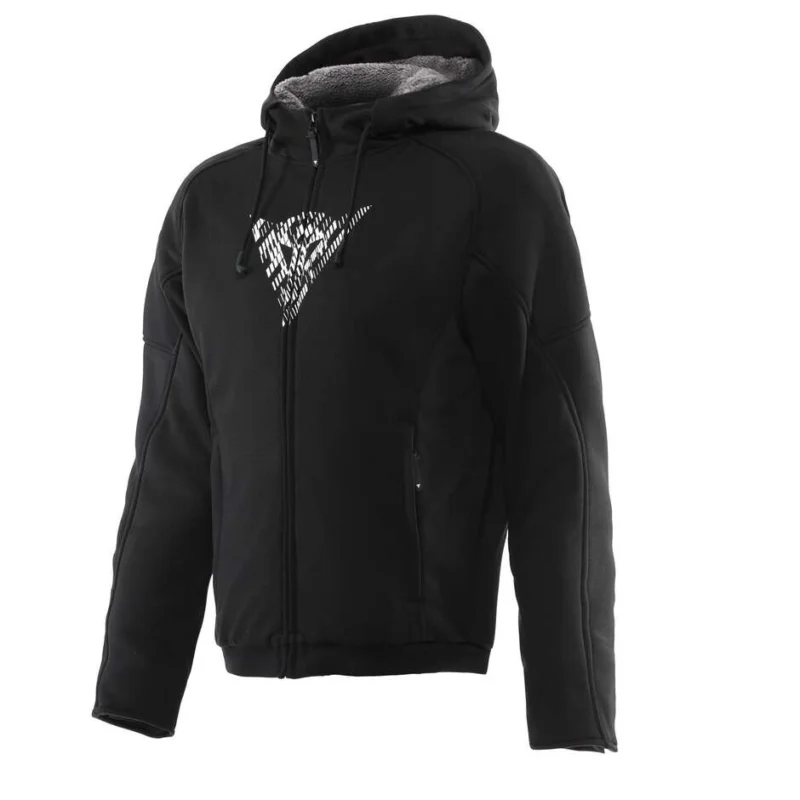 Spedito Oggi Felpa Moto Dainese BOVISA SAFETY FULL ZIP Nero Bianco