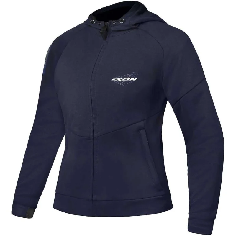 Felpa Moto Donna Casual Ixon TOUCHDOWN L Navy Argento Non Perdere
