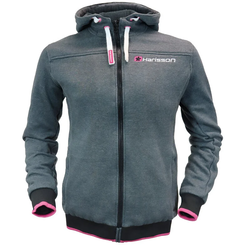 Felpa Moto Donna Harisson STINGRAY LADY Grigio Spedizione Gratuita