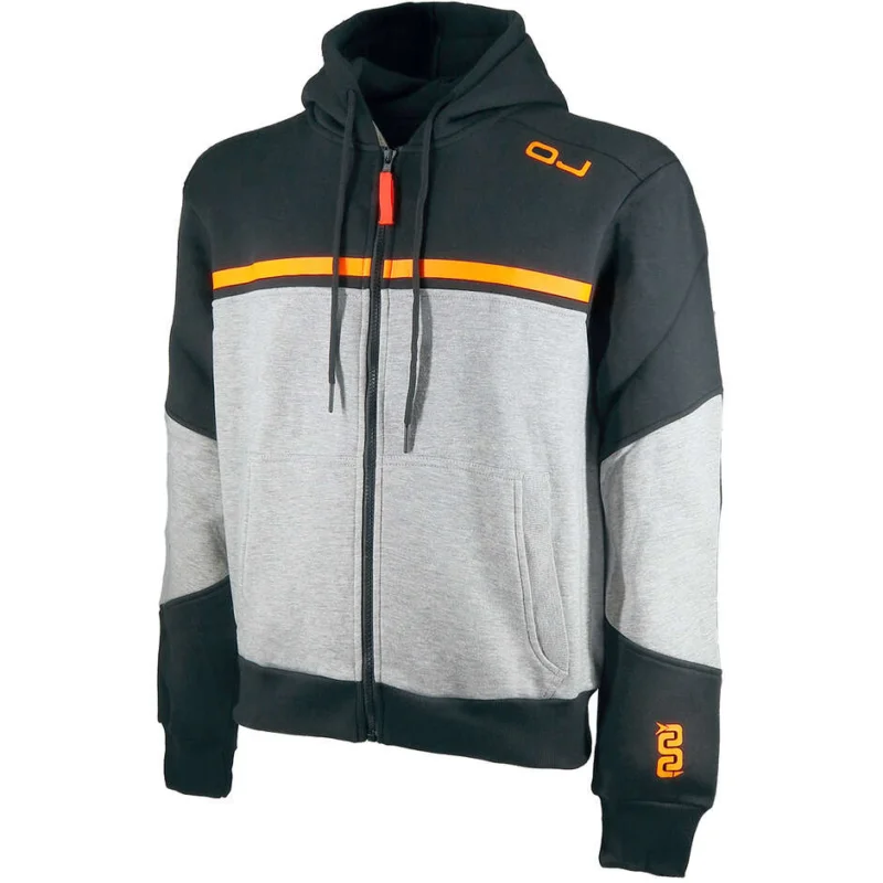 Felpe Moto OJ DIAGONAL Nero Grigio Arancione Offerta
