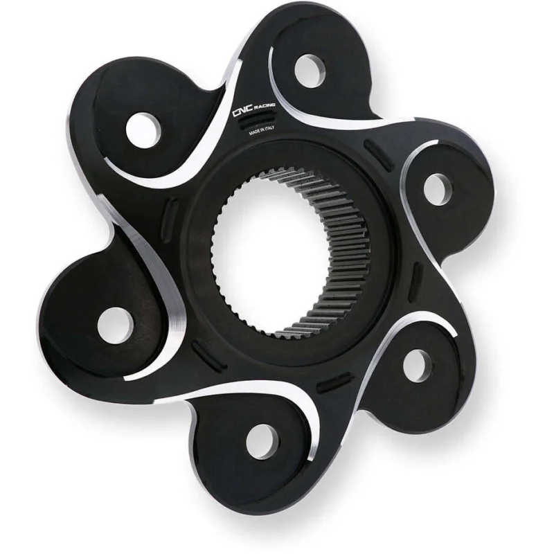 Flangia portacorona FL507 Ducati - Bicolor CNC Racing Nero Argento Prezzo Scontato