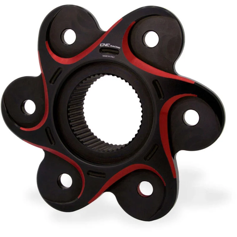 Flangia portacorona FL507 Ducati - Bicolor CNC Racing Nero Rosso Direttamente Dal Produttore