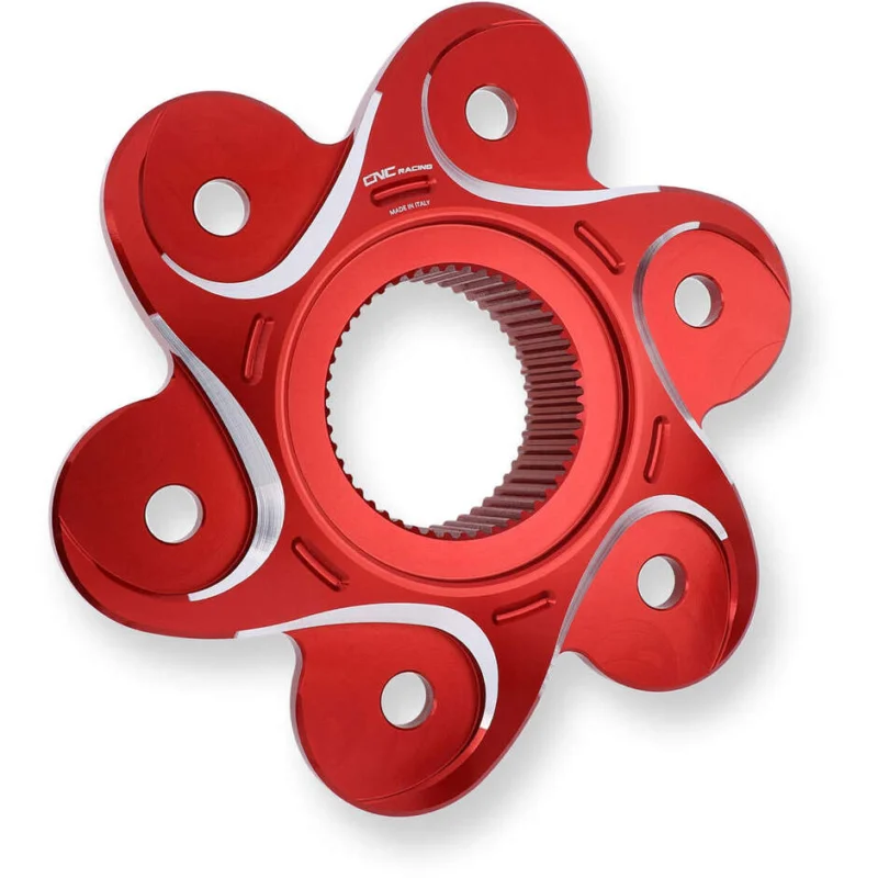 Economico Flangia portacorona FL507 Ducati - Bicolor CNC Racing Rosso Argento
