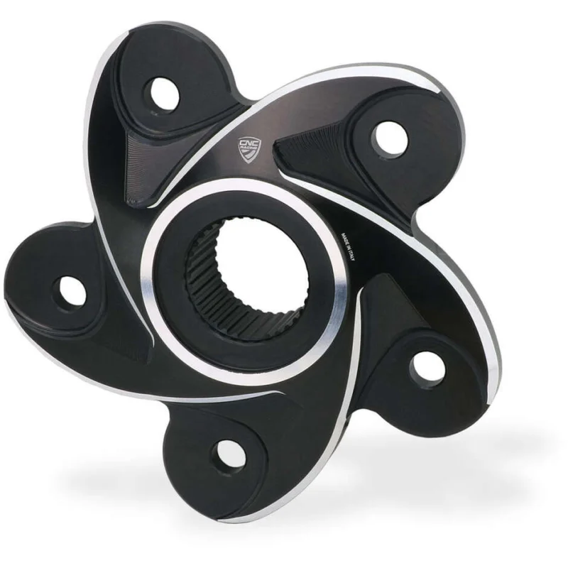Flangia portacorona FL509 Ducati CNC Racing Nero Argento Prezzo Basso