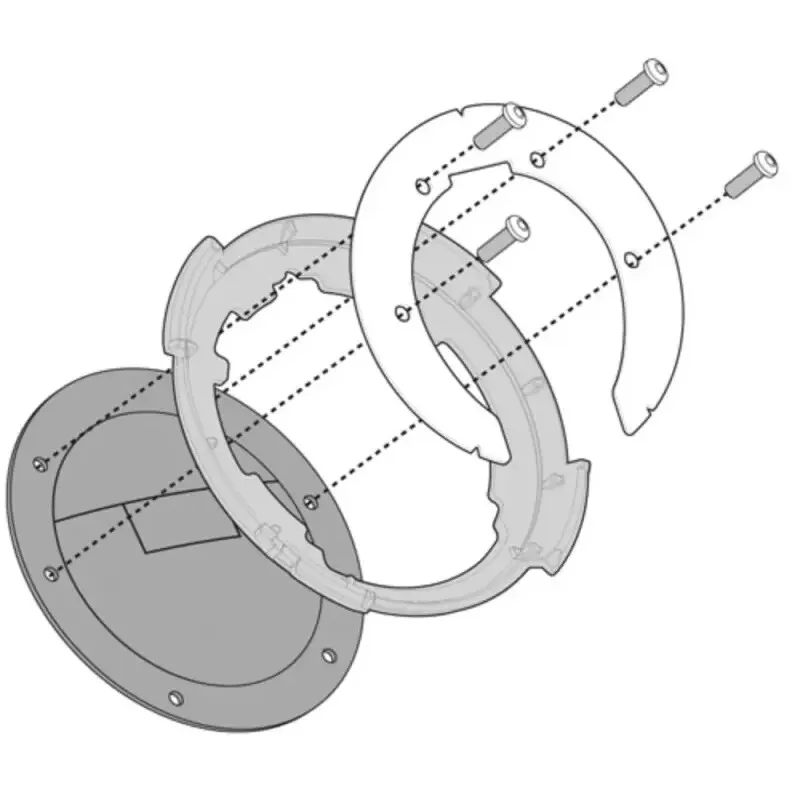 Sconto Flangia specifica per l'utilizzo di borse da serbatoio TANKLOCK Kappa BF52K Per KAWASAKI Z 750 (03-06)