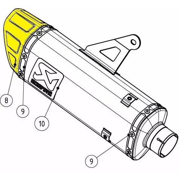 Fondello Scarico Akrapovic V-EC398 Nuova Collezione