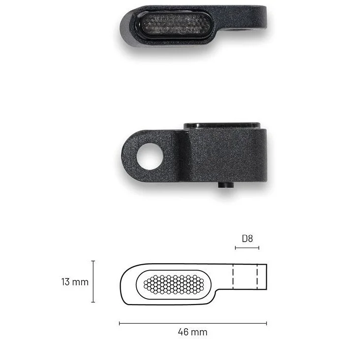 Frecce Moto AnterioriTAAC FR08 a LED per Specchietto Retrovisore - Lente Fumè Nuovo Arrivo