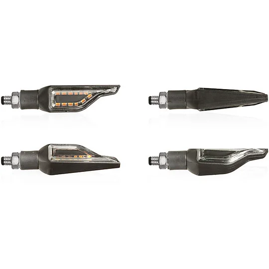 Solo Oggi Frecce moto Chaft Addict Led Omologate Nero Catadiottro Arancio