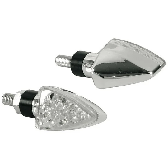 Frecce Moto Coppia a Led Arrow Colore Cromo Saldi