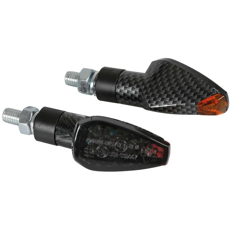 Promozione Esclusiva Frecce Moto Coppia a Led Tuareg Colore Carbon Look
