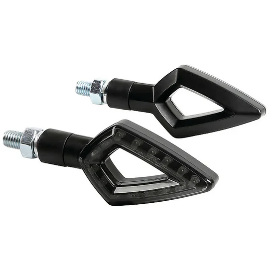 Frecce Moto Coppia Lampa a Led Kier Nere Omologate Vendita Finale