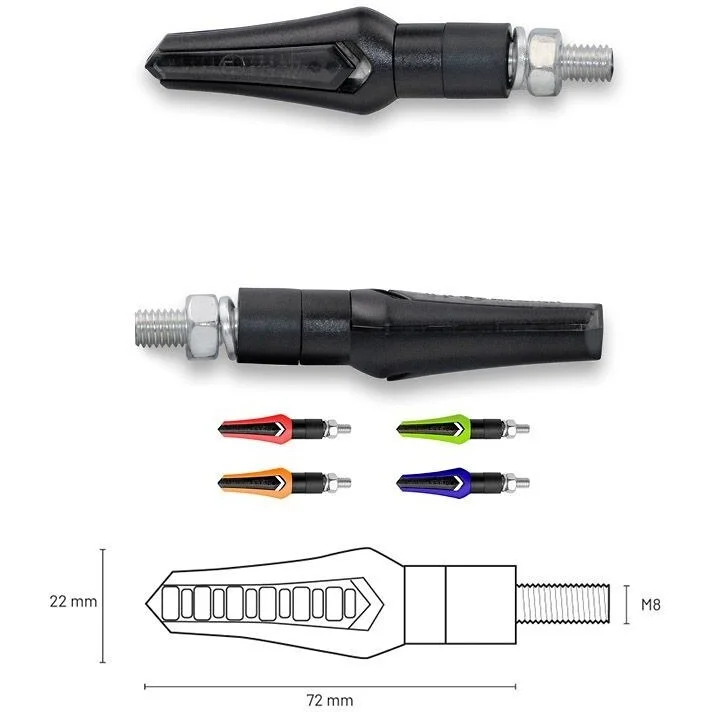 Offerta Limitata Frecce Moto TAAC FR05 a LED - 5 Cover intercambiabili - Lente Fumé