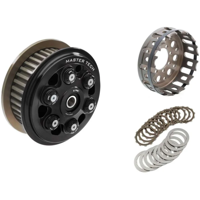 FRIZIONE ANTISALTELLAMENTO MASTER TECH COMPLETA - 12 DENTI SINTERIZZATO CNC Racing FR366 Nero Spedizione Espresso