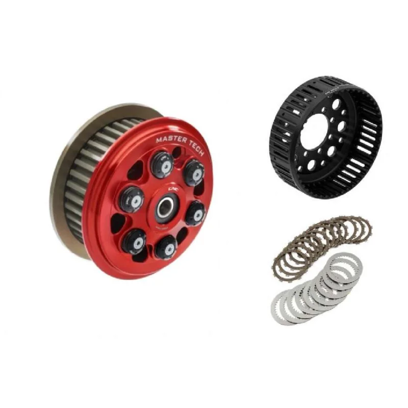 Spedito Oggi FRIZIONE ANTISALTELLAMENTO MASTER TECH COMPLETA - 48 DENTI SINTERIZZATI CNC Racing FR371 Rosso
