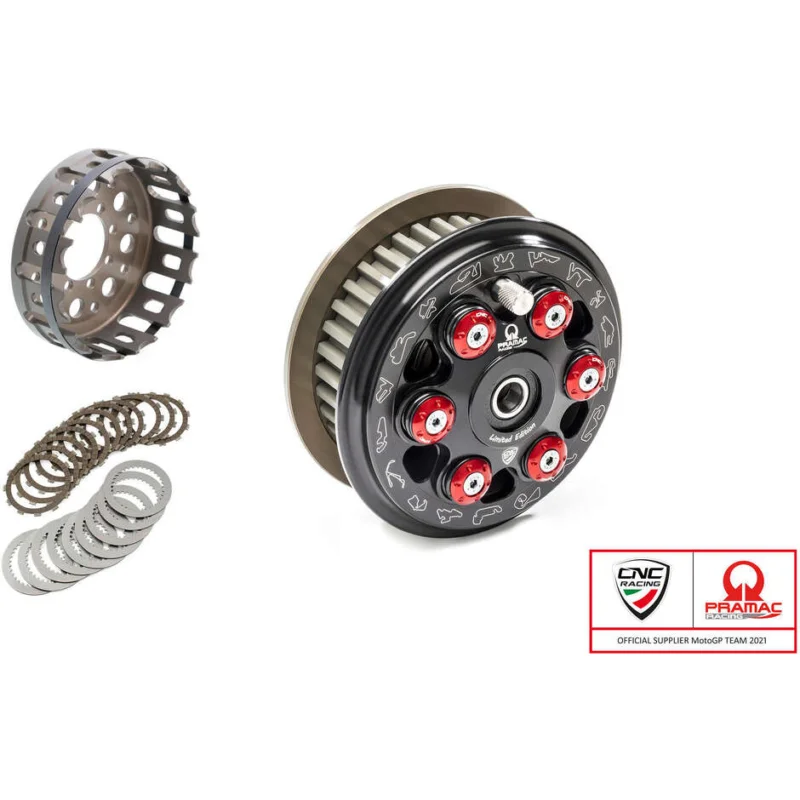 FRIZIONE ANTISALTELLAMENTO MASTER TECH TEAM PRAMAC LIM. ED. - 12 DENTI ORGANICI CNC Racing FR365 Nero Prezzo Di Fabbrica