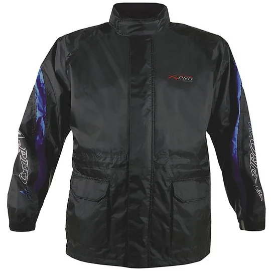 Professionale Giacca Antipioggia Moto A-Pro Modello Frog Blu