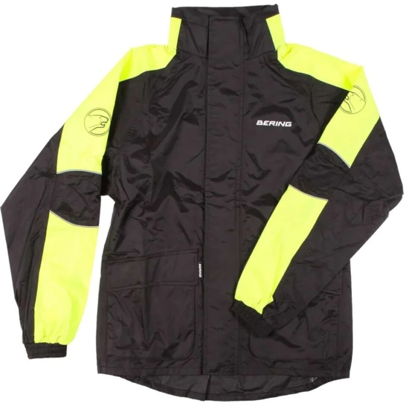 Offerta Speciale Giacca Antipioggia Moto Bering MANIWATA Nero Fluo