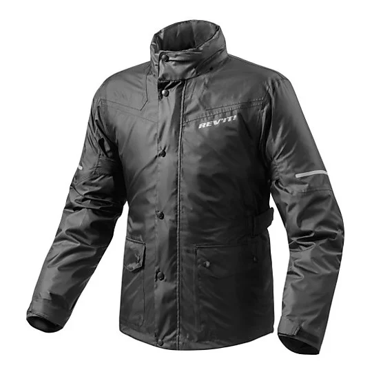 Giacca Antipioggia Moto Rev'It Nitric 2 H2O Nera Offerta Lampo