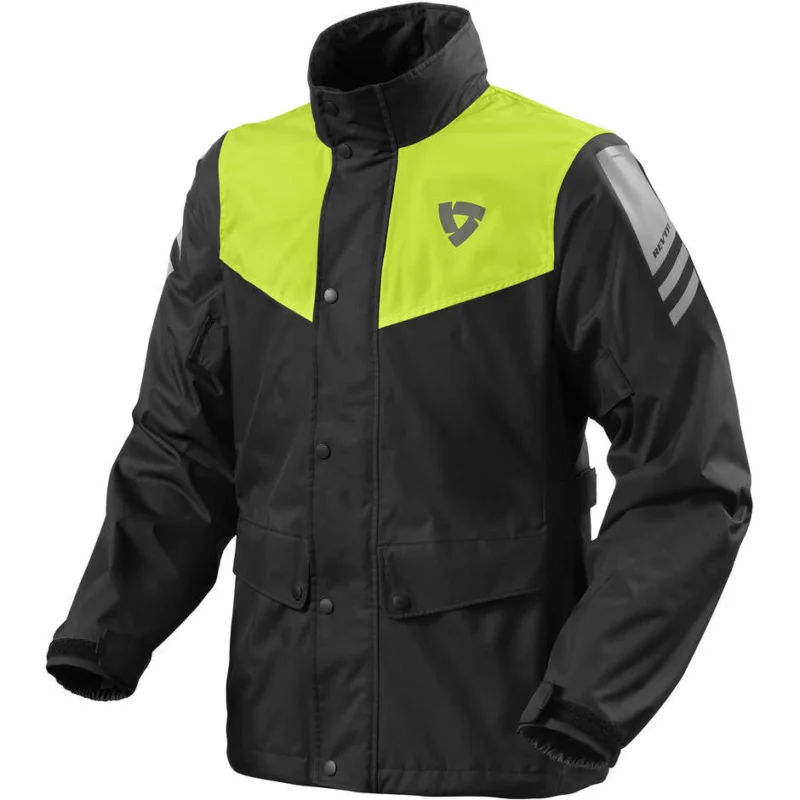 Giacca Antipioggia Moto Rev'it NITRIC 4 H2O Nero Giallo Neon Offerta Lampo