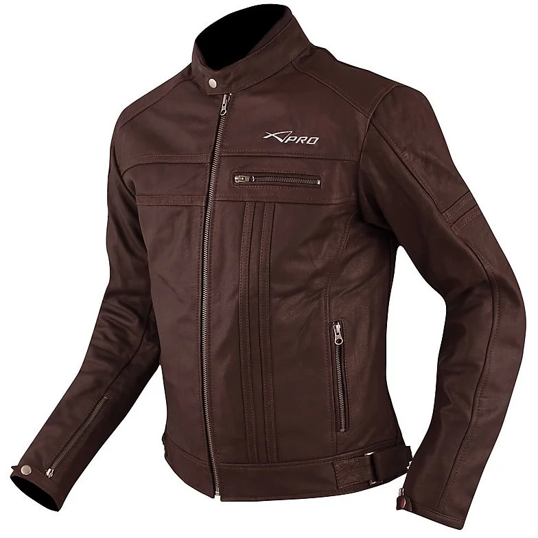 Giacca Custom In Pelle Pieno Fiore A-Pro Modello Majestic Marrone Acquista Ora