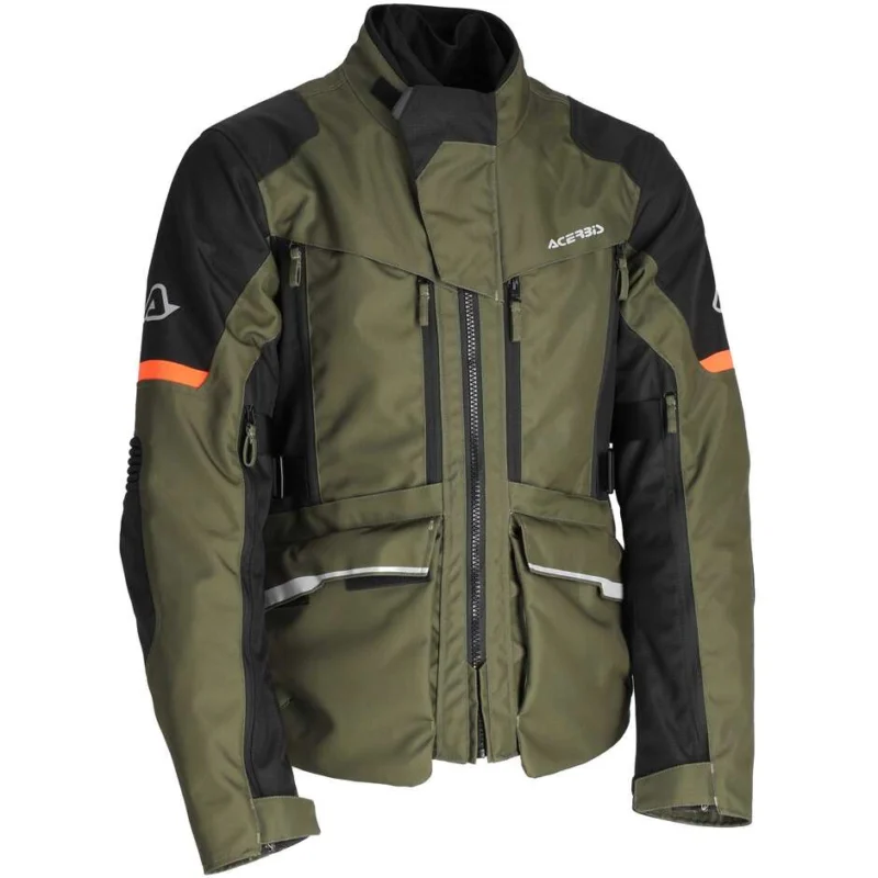 Giacca da Moto TouringACERBIS CE X-ROVER Verde Arancione A Buon Prezzo