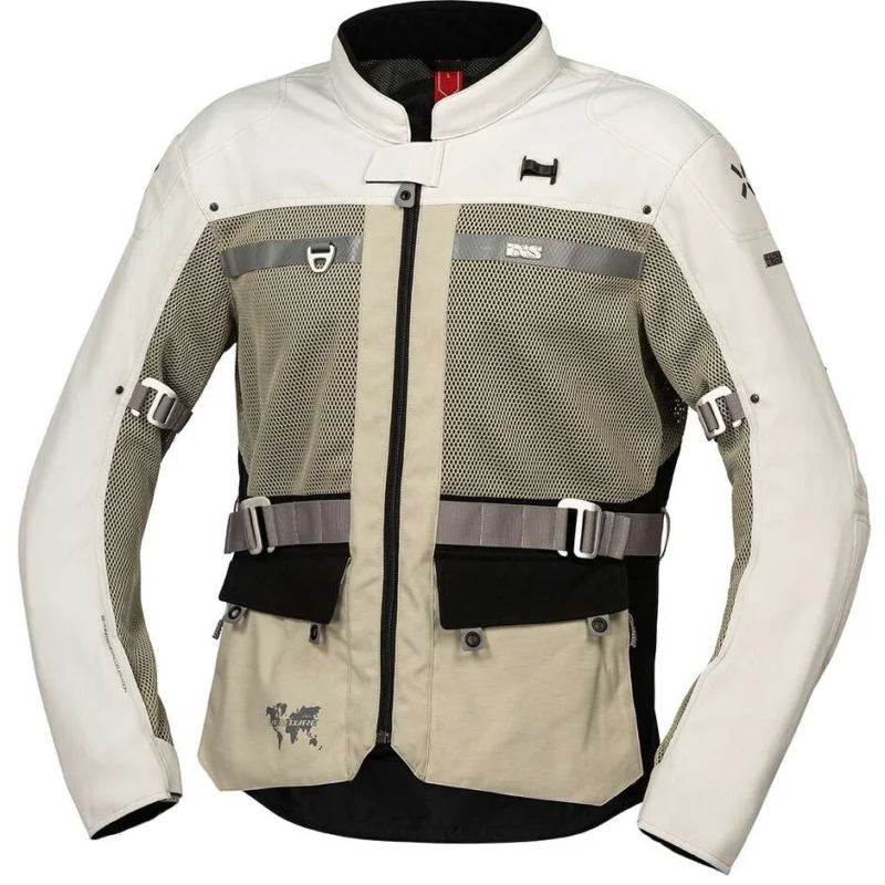 Promo Stagionale Giacca Estiva Moto Ixs Venture-BigAir 1.0 Grigio pietra-Grigio Chiaro