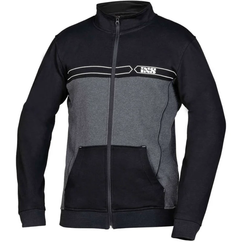 Giacca Felpa con Maniche Staccabili iXS ZIP-SWEET 1.0 Nero Grigio Quantità Limitata